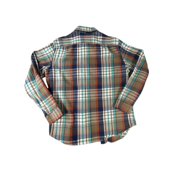 Wallace & Barnes Mens M Flannel Shirt Multicolor Plaid Button Up Heavyweight - Picture 6 of 9